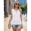 Women'S Sleeveless Vest White XXL 5