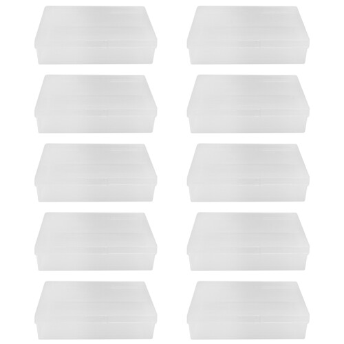 10Pcs Box Trading Card Case Storage Organizer Clear Plastic for Gaming Cards 1