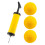 Roundnet Game Ball Replaceable Competitive Balls Mini Volleyball 3-Pack with Pump 3