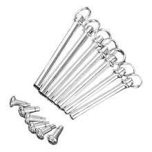 (As show, One size) 7 sets of Folding Hand Fan Shaft Rivets And Nuts Repair Kit Solid Shaft Replacement Fastener