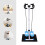 (Blue and White) Detachable Armrest Stepper W/ LED Display /Rope 3