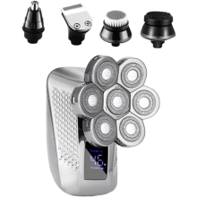 7-Blade Electric Shaver for Men, Waterproof Digital Display Trimmer