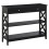 Homcom HOMCOM Console Table Side Desk Shelves Drawers Open Top X Support Hallway Black 8