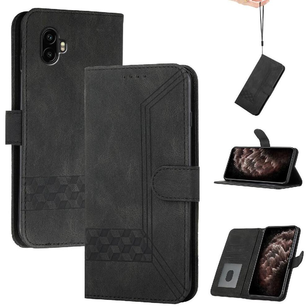 (Black) Compatible With Samsung Galaxy Xcover 7 Pro Card Cover With Handy Stand Feature Pu Leather Wallet Black 764544171731