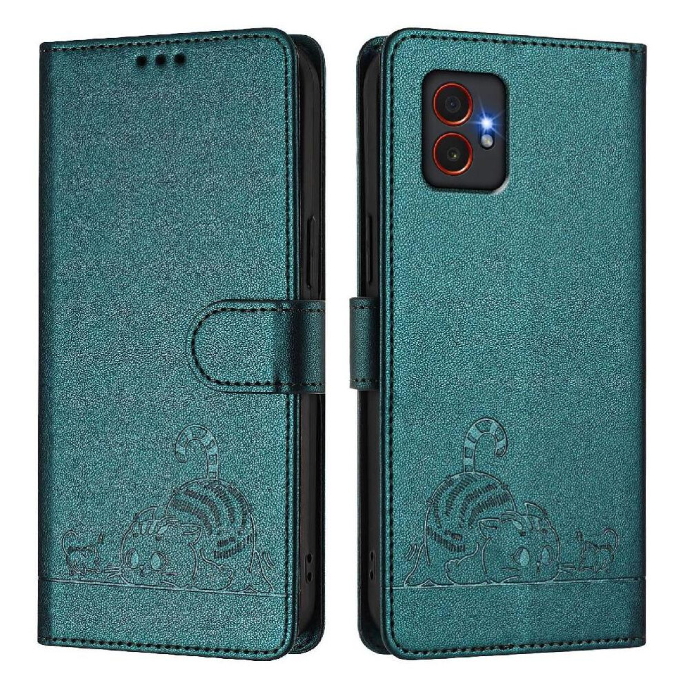 (Bottle ) Case For Samsung Galaxy Xcover7 Pro Cat Rfid Wallet Flip Cover Card Slot Holder Kickstand Green 764544171939