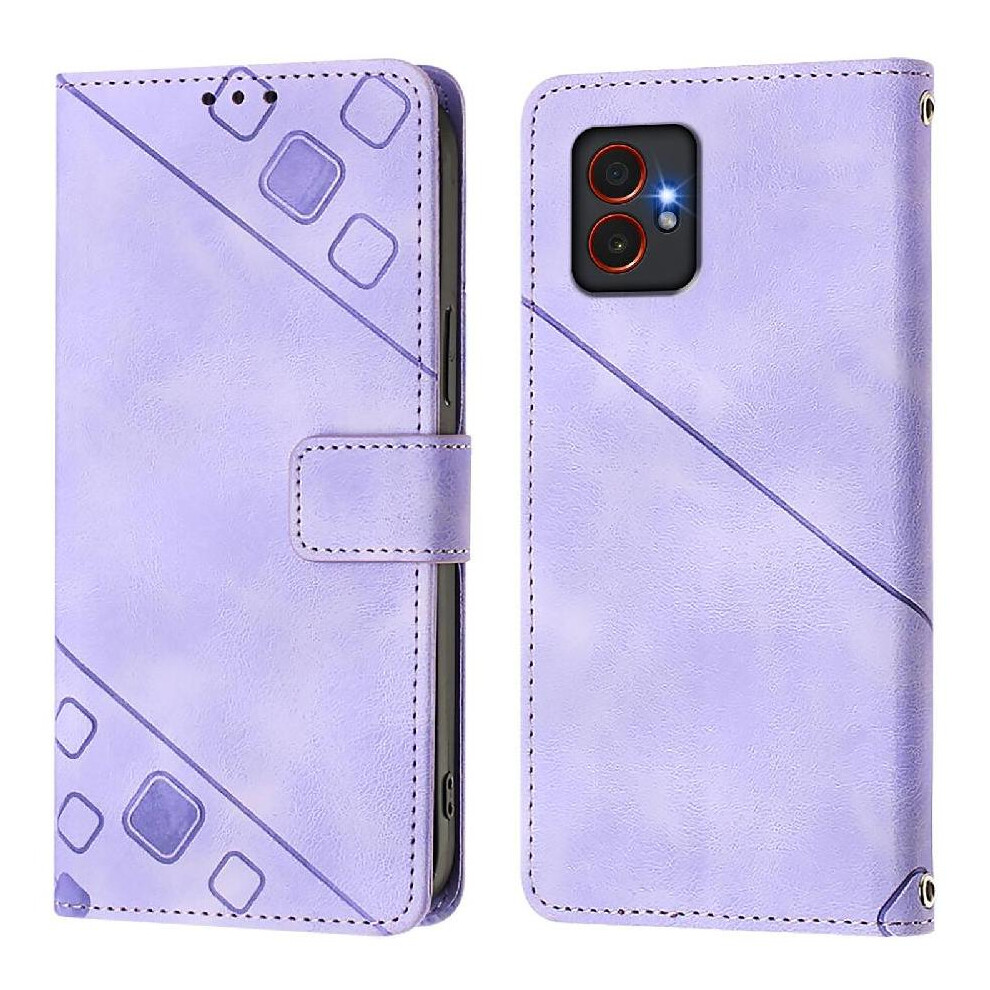 Photos - Case   for Samsung Galaxy Xcover7 Pro Wallet Flip Cover Card Holder Magnetic Leather(Purple)