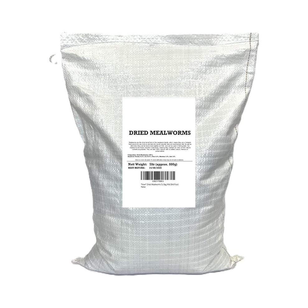 Maltbys' Stores 1904 Ltd Premium Dried Mealworms 10 Litre (2 X 5L Bags For Freshness) Wild Bird Food