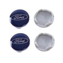 (Blue * 4pcs) 4pcs Blue for Ford 54mm Wheel Center Caps Hubcaps Rim Caps Emblems Badges Logo