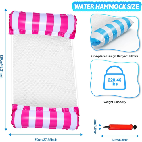 2 Pack Pool Float pool inflatables,Water Hammock 1