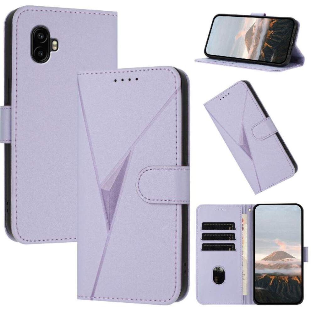 Photos - Case  Flip  for Samsung Galaxy Xcover 7 Pro Flip Protective Mobile Phone Anti-fall Premium Pu Leather with Card(Light Violet)