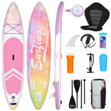 11FT Inflatable Stand Up Paddle Board 335x84x15 SUP w/Kayak Seat Pink