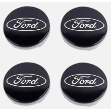 (Black * 4pcs) 4x Black for Ford 54mm Wheel Center Caps Hubcaps Rim Caps Emblems Badges Logo
