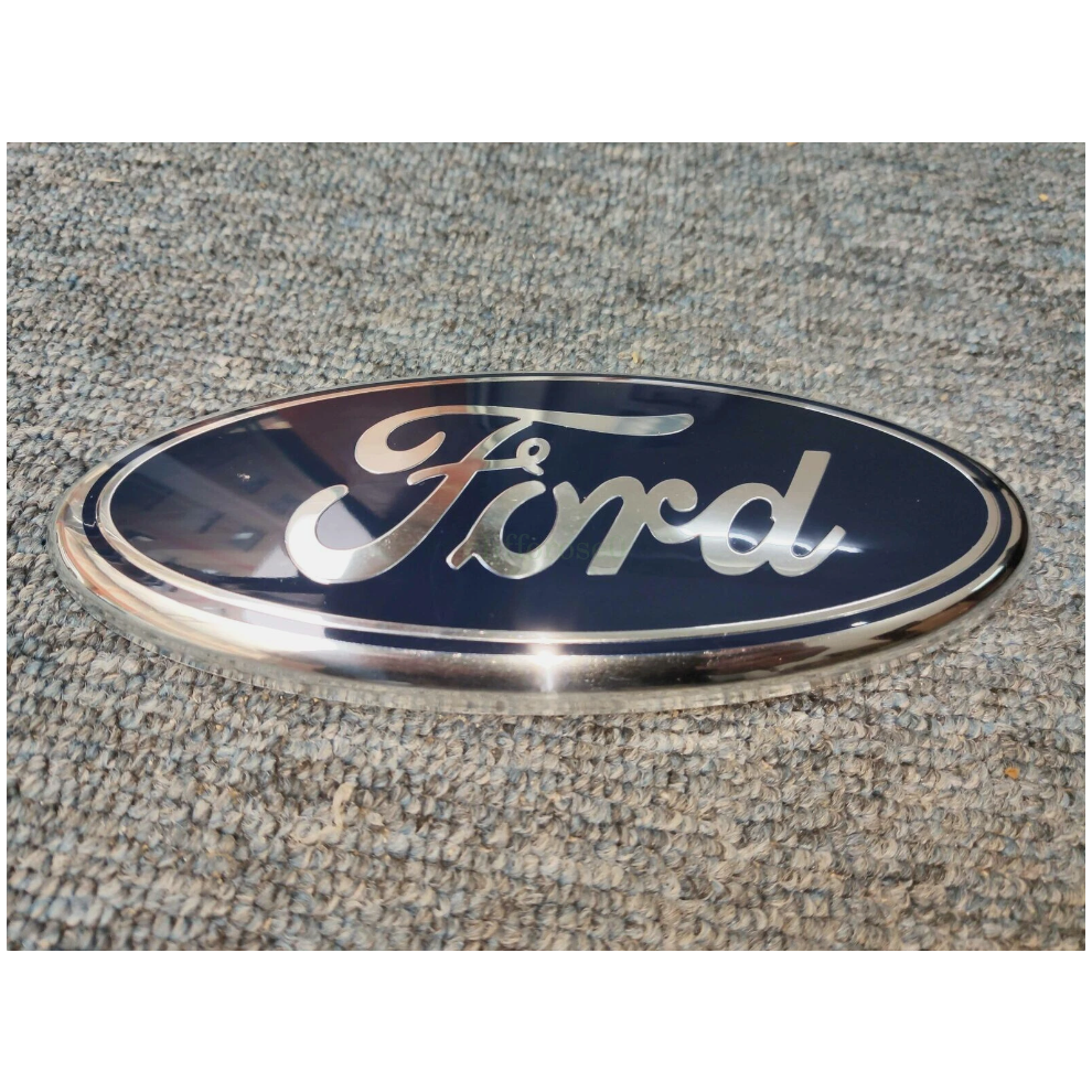 (Navy, 1Pcs) Ford Transit 175Mm X 70Mm Rear Oval Badge Bonnet Emblem 2006-2014 Mk6 Mk7 Blue 6963793272013