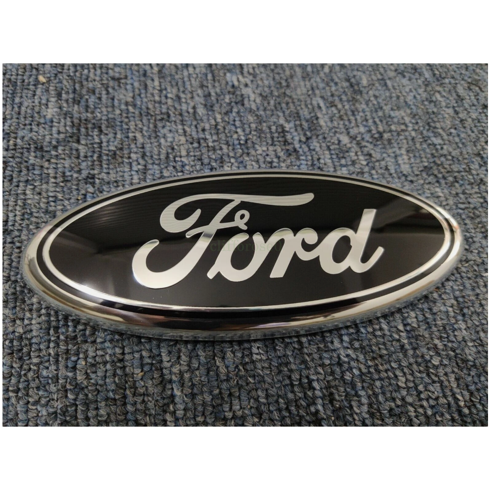 (, 1Pcs) Ford Transit 175Mm X 70Mm Rear Oval Badge Bonnet Emblem 2006-2014 Mk6 Mk7 Black 6963793272419