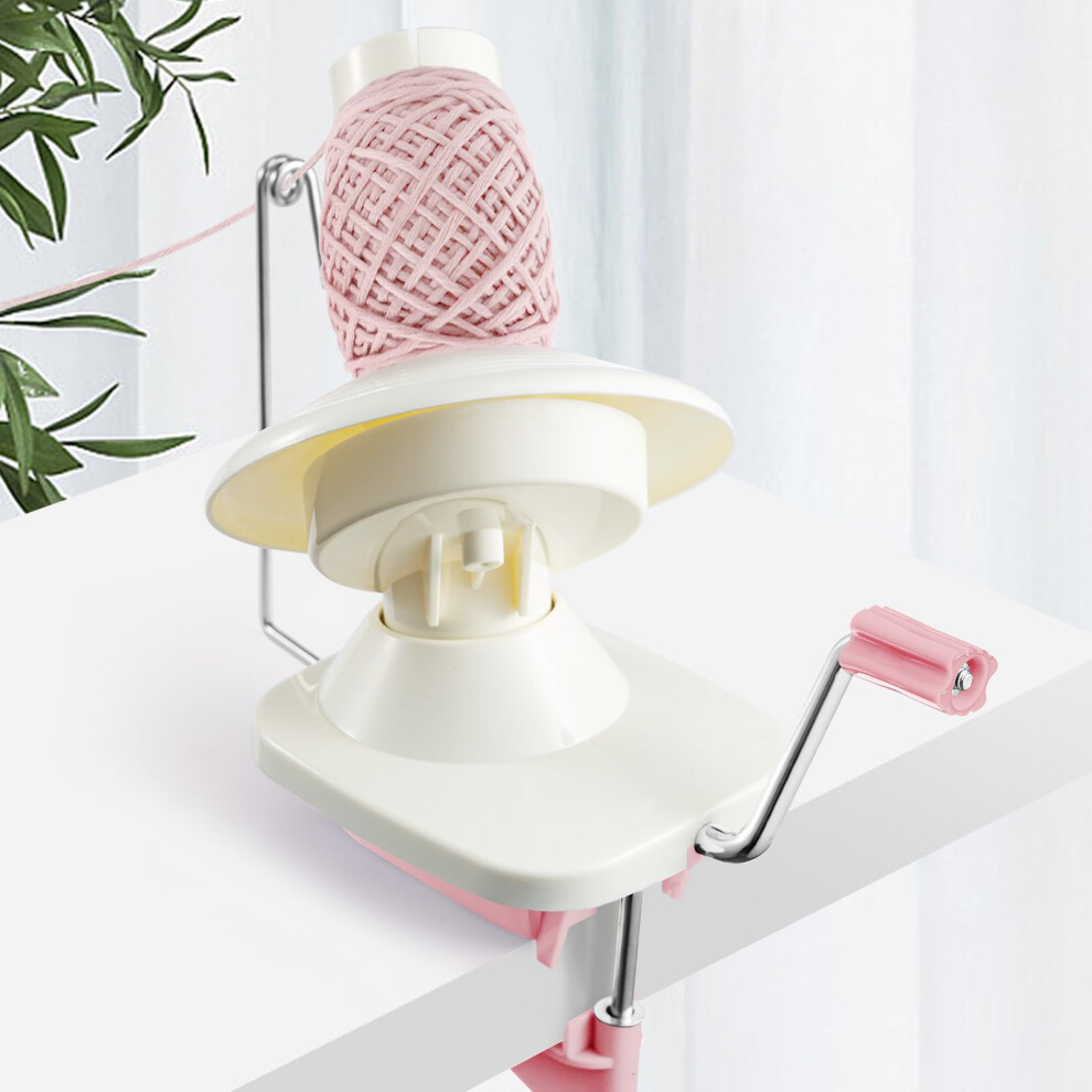 Hand Operated Yarn Winder for Knitting & Crocheting Pink