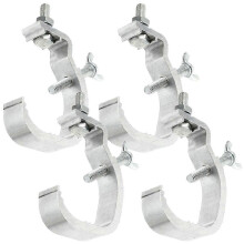 (As show, One size) 4Pcs Truss Clamp Lights Clamp Heavy Duty Aluminum Mounting Truss Bracket Hook Clamp Lighting Clamps