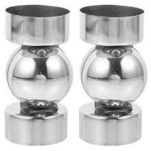 (As show, One size) 2 pcs Handrail End Caps Stainless Steel Stair Handrail End Sealing Covers Stair Handrail Plugs