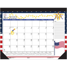 House of Doolittle Monthly Seasonal Desk Pad Calendar  Academic  22 x 17 Inches  July - June (HOD1395-21)