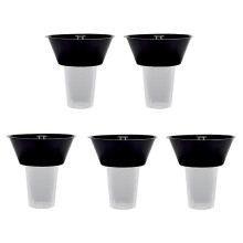 (As show, One size) 5 Sets of Combined Beverage Cups Portable Food Bowls Convenient Snack Bowls Snack Accessory