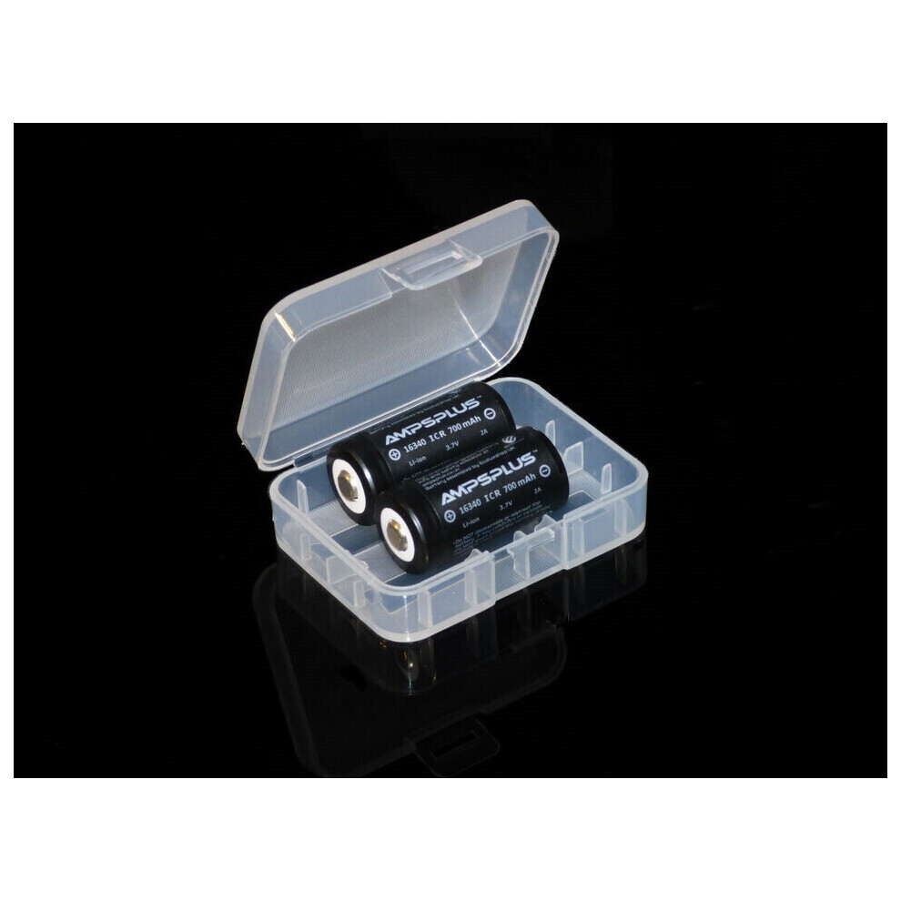 Ampsplus 2X 16340 Cr123a 700Mah 3.7V Rechargeable Batteries