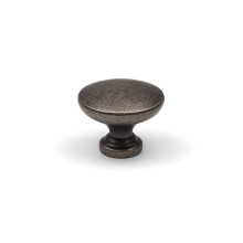 32mm Antique Pewter Cabinet Knob Silver Classic Round Kitchen