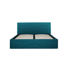 Berlin Teal Ottoman Kingsize Bed- Luxe Velvet with Smart Storage