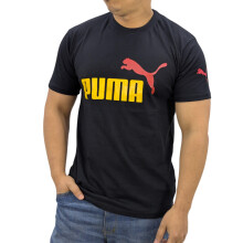 (Black, 2XL) Puma Mens T Shirt Essentials Logo Crew Neck Pullover Top