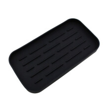 Black Tidy Organiser with Sponge Kitchen Bathroom Garage Office Tidy Sink Caddy