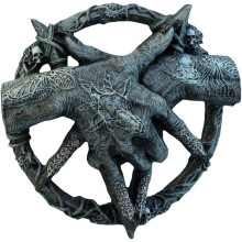 Pentagram Pazúr Socha Ornament Ruka Voľná Stojaci Plaketa Diabolská Hand Socha