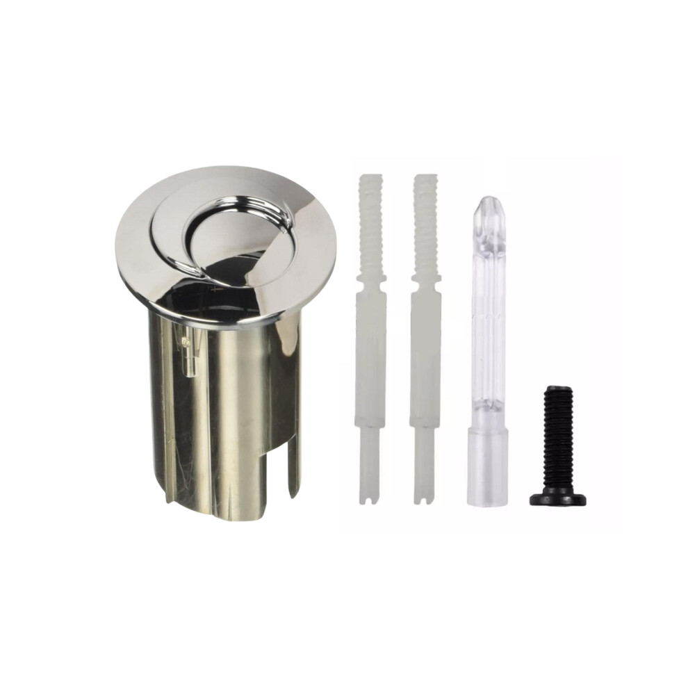 Roca D2D Dual Flush Push Button & Threaded Push Rods Long Body Chrome AH0001700R