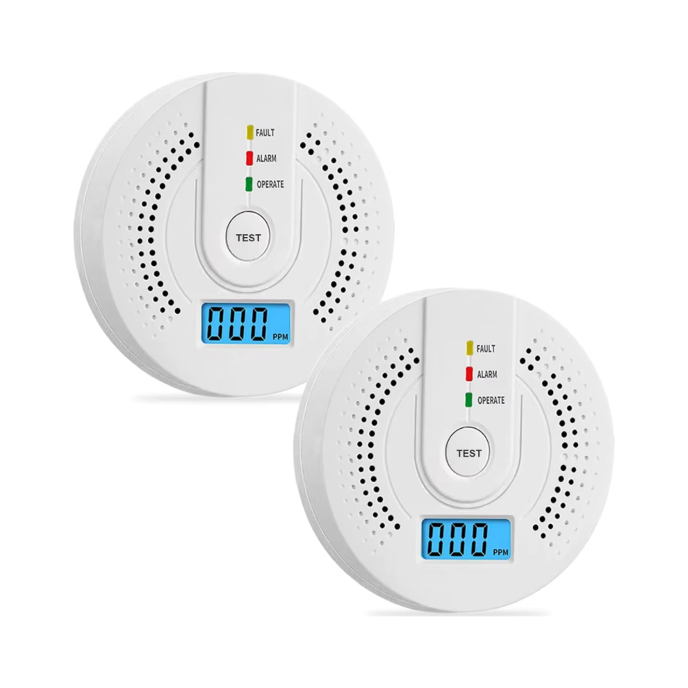 2PCS Carbon Monoxide Detector CO Alarm Detector Monitor for Home Safety