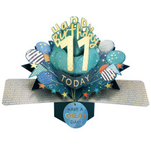 11 Today Happy 11th Birthday Pop-Up Greeting Card Love Kate's Pop Up Cards Him