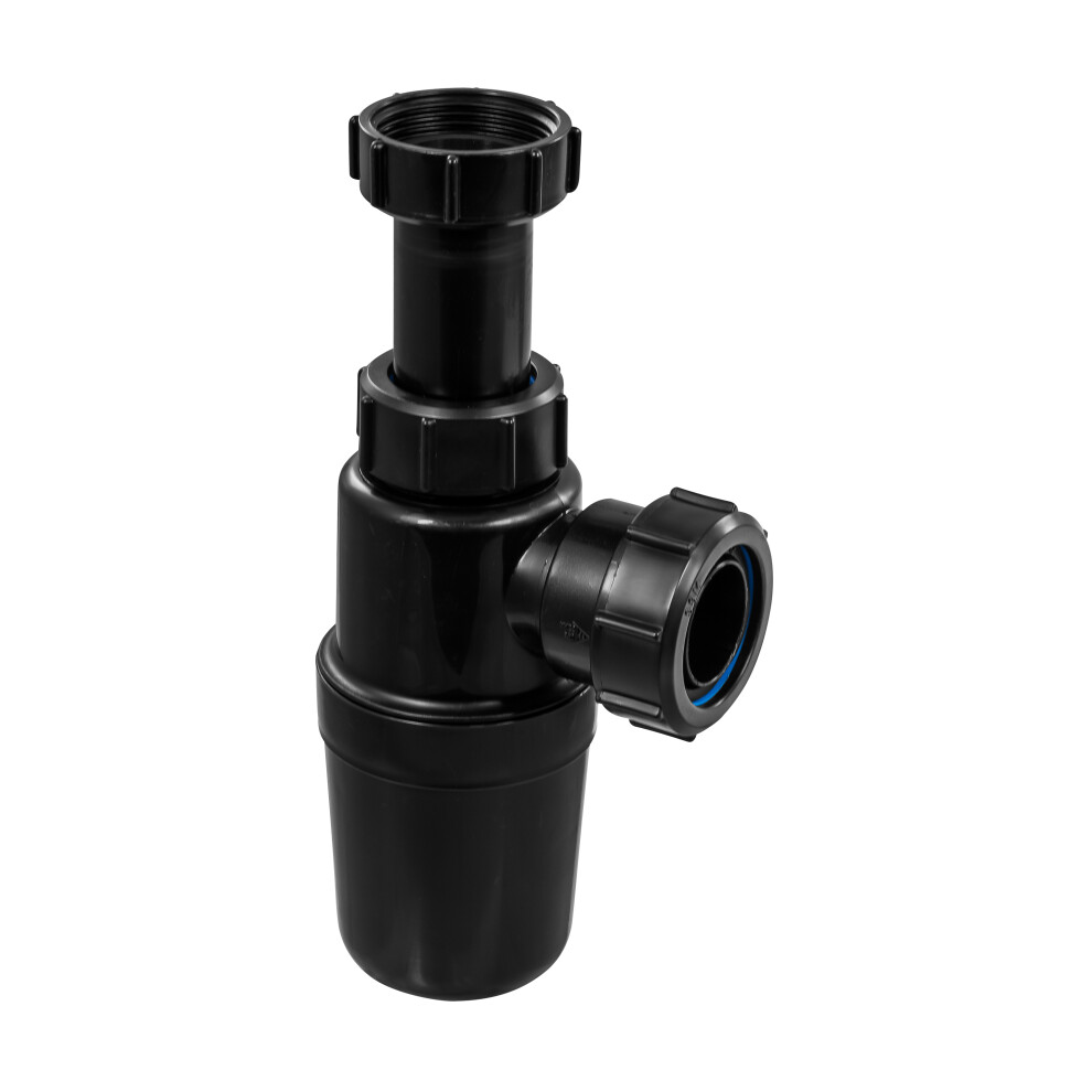 McAlpine Black Adjustable Inlet Slim Bottle Trap 1.25