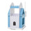 Living And Home (White + Blue) 3-Tier Castle Kids Rotating Bookshelf 7