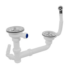 McAlpine SK2-BWS Kitchen Sink Waste 2 Basket Strainer Wastes (No Trap)