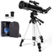 Astronomical Telescope, Pro 400/70 FMC Refractor Telescopes with Adjustable Tripod & & Finder Compass Portable Travel Telescope Perfect P...
