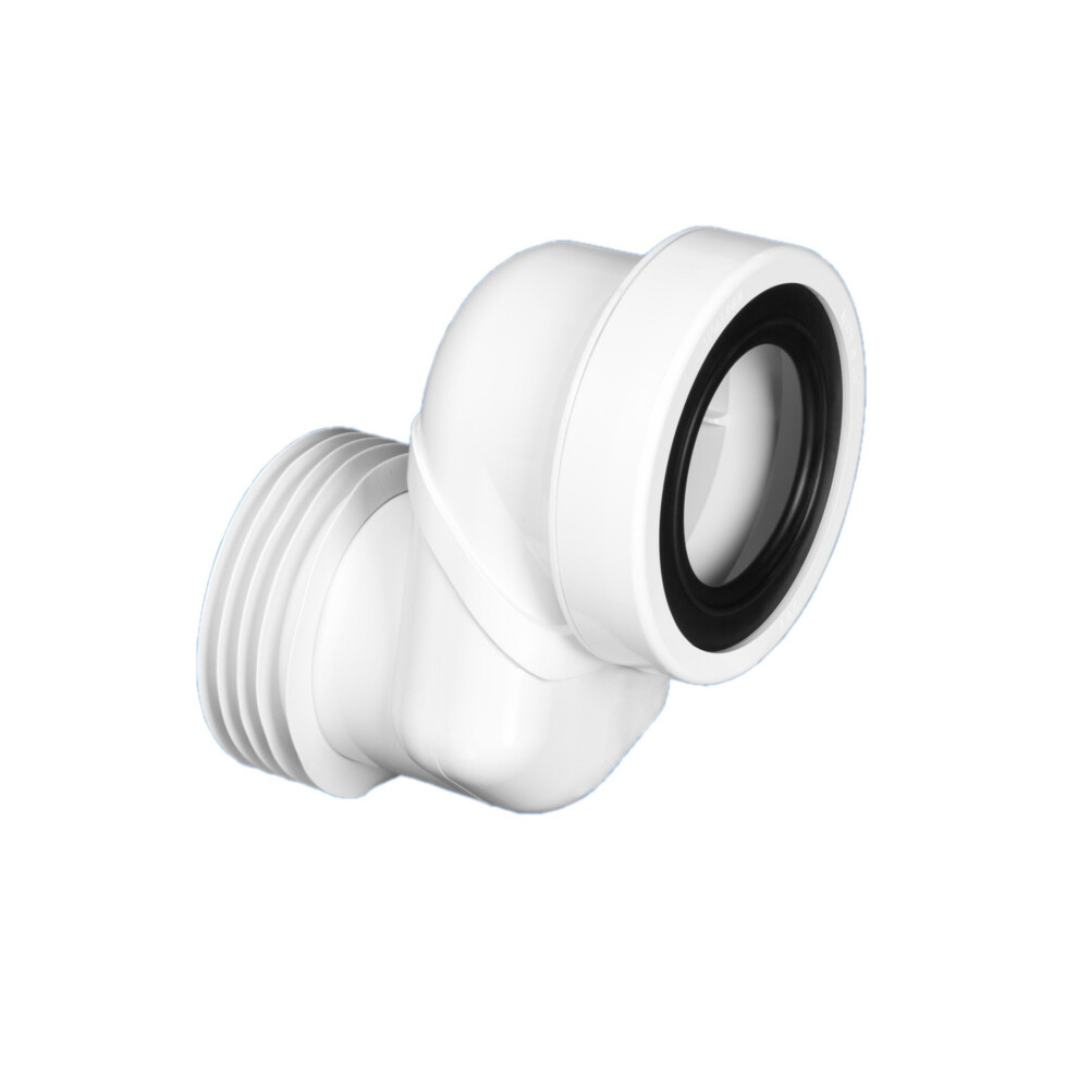 McAlpine WCLO-8 Offset 8cm WC Connector in ABS