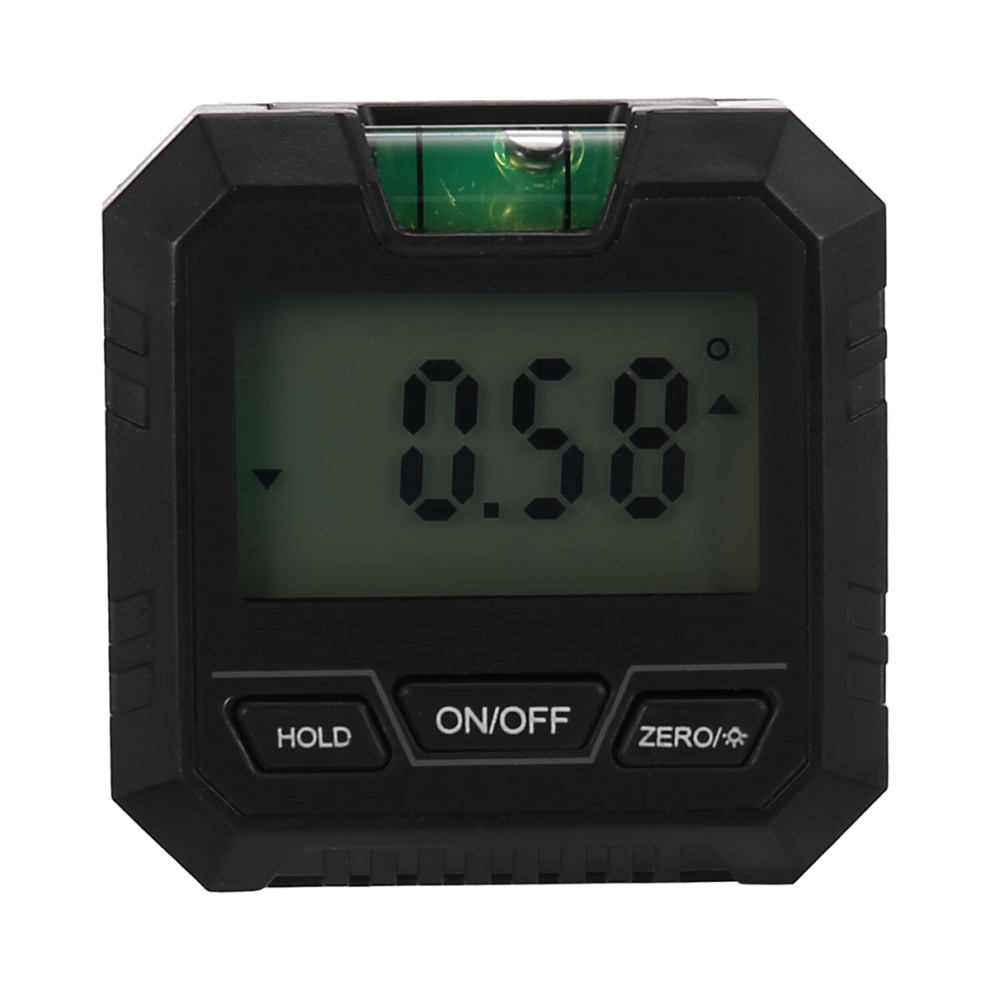 Mini rapporteur numérique, inclinomètre, goniomètre électronique, mesure d'angle, niveau, boîte de recherche, noir