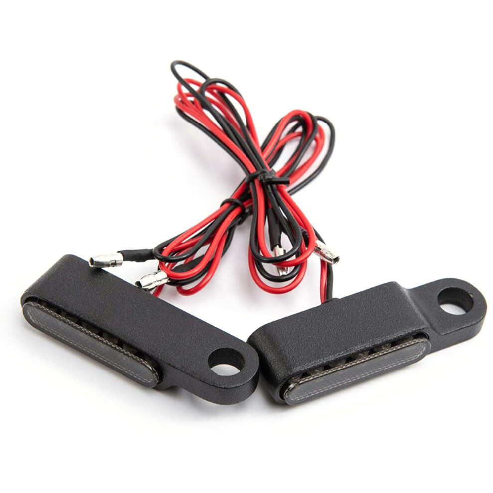 2Pcs Motorcycle Handlebar Mount Led Turn Signal Indicators Blinker Lamp, Amber/Light/Black 4852257170182