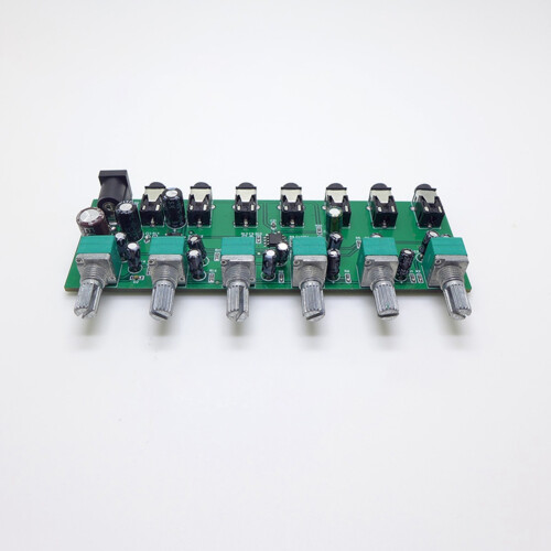 6 Τρόποι Stereo Mixer Audio Distributor Mixing Board with Volume Control DC5-24V 1PC Inputs 1 Output 2