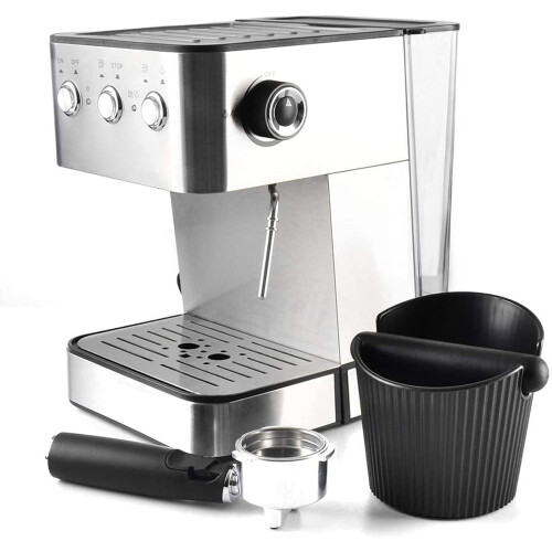 Espresso Grounds Knock Box,Small Coffee Puck Box with Removable Bar for Machine Grind 2
