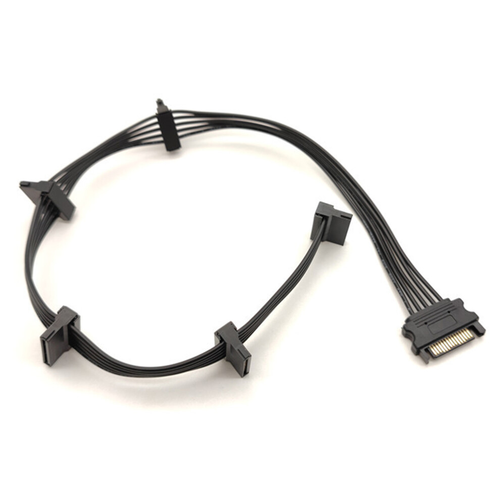 15Pin Sata Power Supply Splitter Cable Hard Drive 1 Male To 5 Female Extension Cord For Diy Pc Sever 4852257181591