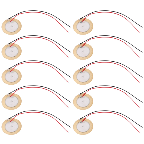 10 τμχ Piezoelectric Piezo Ceramic Plate Dia 27mm for Buzzer Loudspeaker