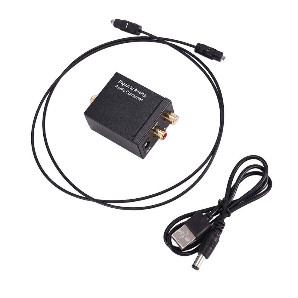 Digital To Analog Audio Converter Optical Fiber Toslink Coaxial Signal R/L Decoder Spdif Atv Amplifier 4852257182444