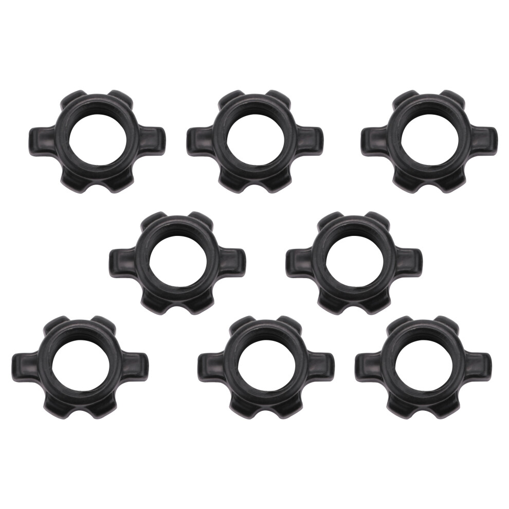 8Pcs Dumbbell Bar Nut Anti-Slip Collars Screw Clamps for Dumbell Weight Lifting Fitness Equipments Accessories