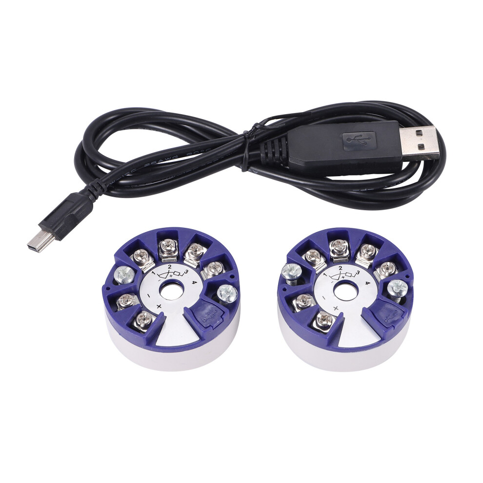 Torribaly Programmable Thermocouple Rtd Pt100 To 4-20Ma Converter Tc Input Output -Mounted Temperature Transmitter