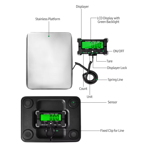 Digital Scale 200KG 120KG Electronic Postal Scale Stainless Steel 2