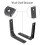 4 PCS Iron Wall Shelf Bracket, x Inch Heavy Duty Support Bracket Decorative Joint Angle Black 7