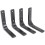 4 PCS Iron Wall Shelf Bracket, x Inch Heavy Duty Support Bracket Decorative Joint Angle Black 10