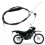 Split Type Throttle Cable for DT125 DT125K Motorcycle Oil Line Separate Two Lines 3